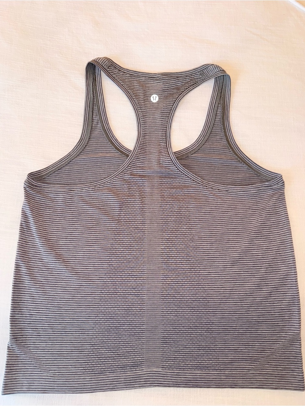 Lululemon Women’s Grey Striped Racerback Tank Top